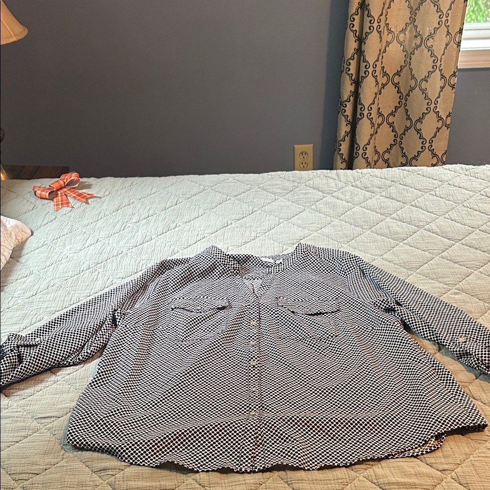 Marshalls Black and White Checkered Blouse